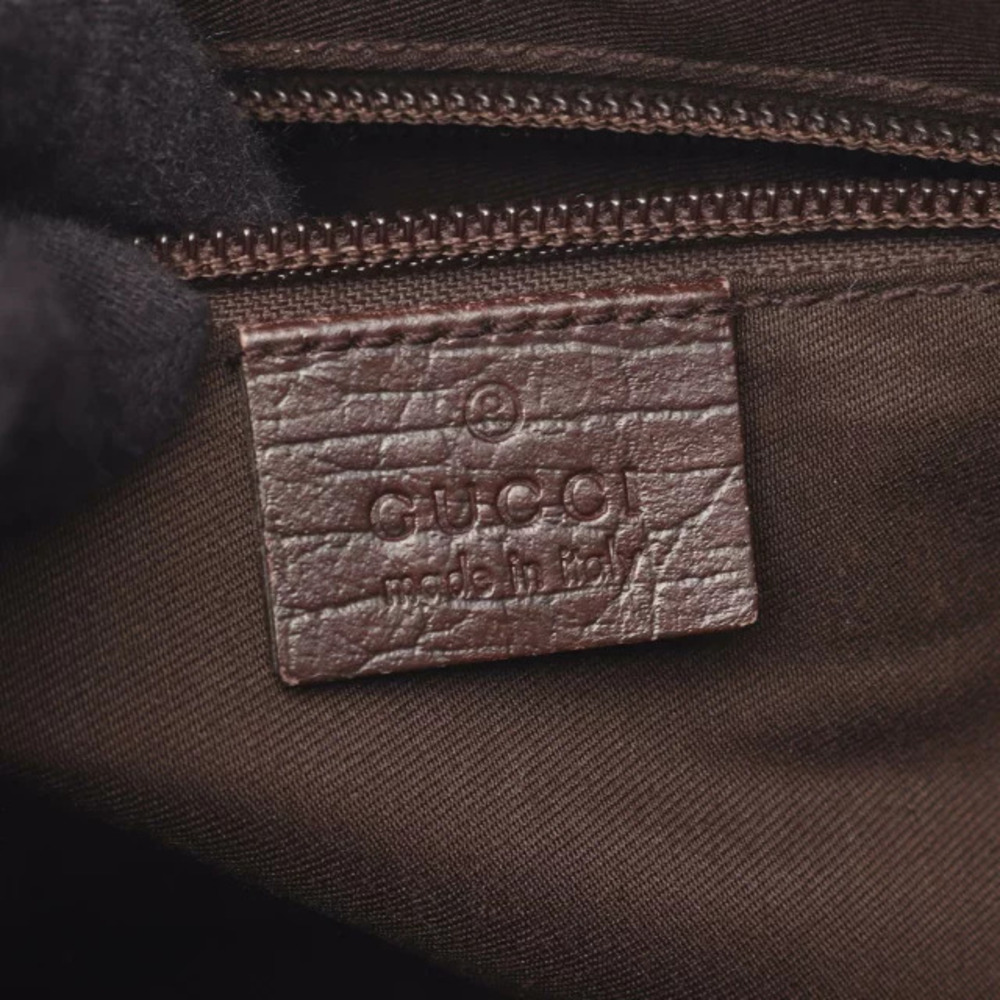 Gucci Leather Canvas Shoulder Beige Supreme Bag Brown GG Tan Brown - Picture 4 of 8